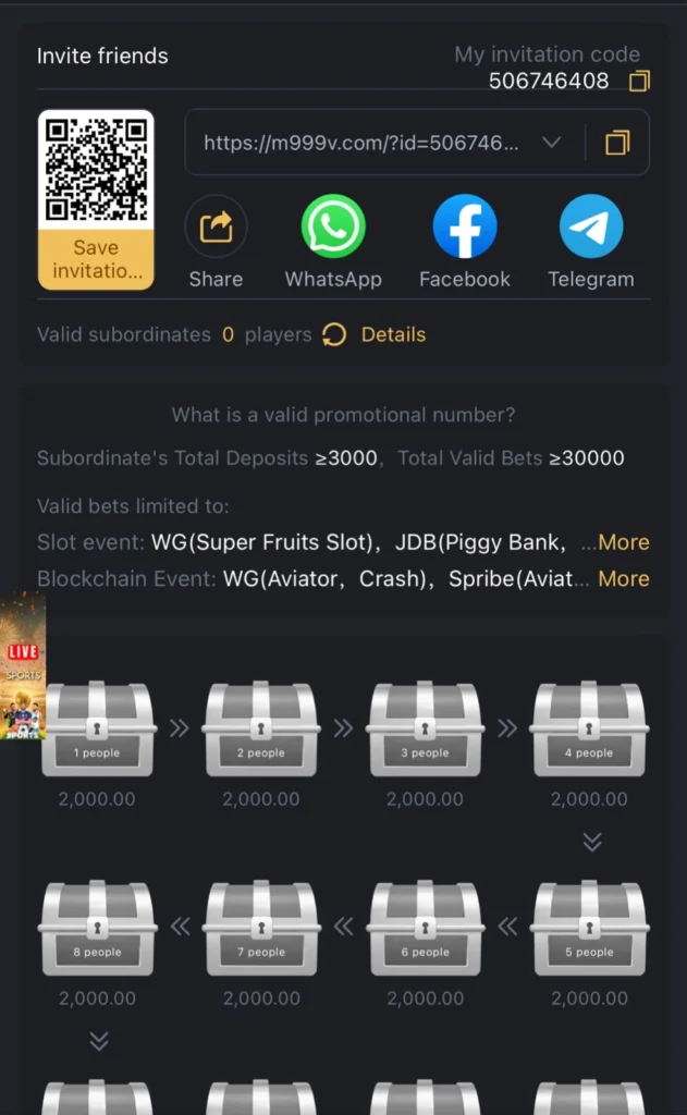 M999 invite friends real rewards