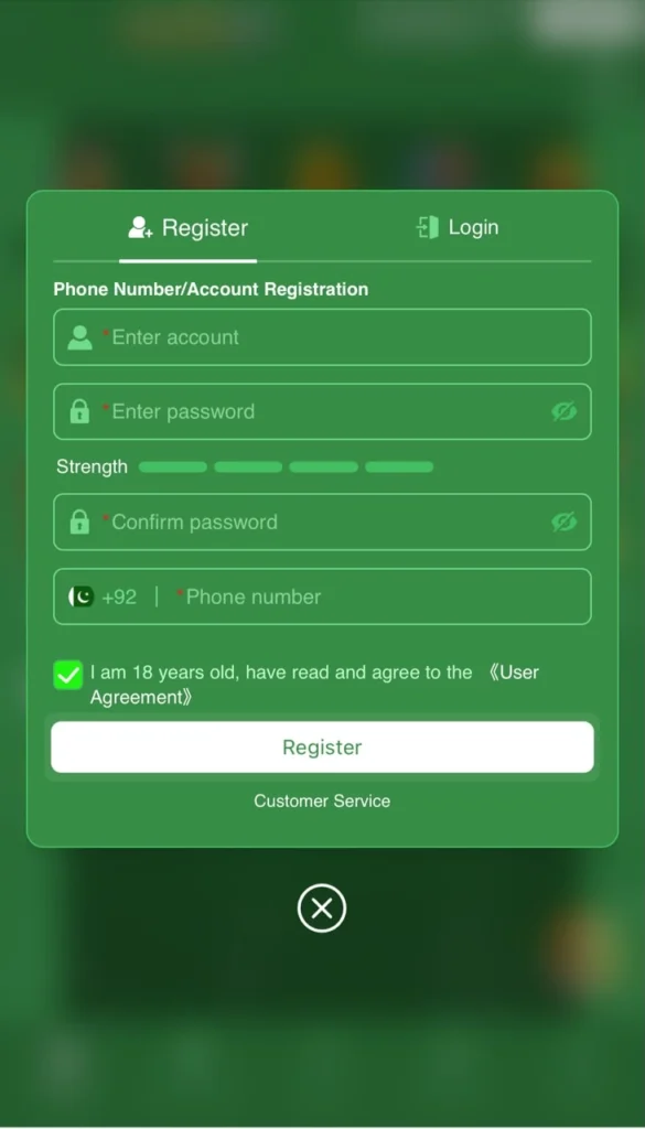 App registration procces