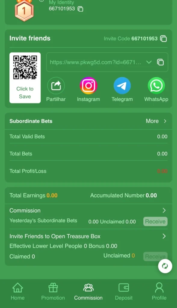 Game earning dashboard